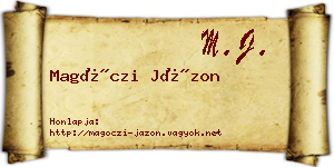 Magóczi Jázon névjegykártya